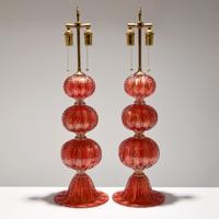 Pair Murano Lamps, Manner of Barovier & Toso - Sold for $2,500 on 02-06-2021 (Lot 490).jpg